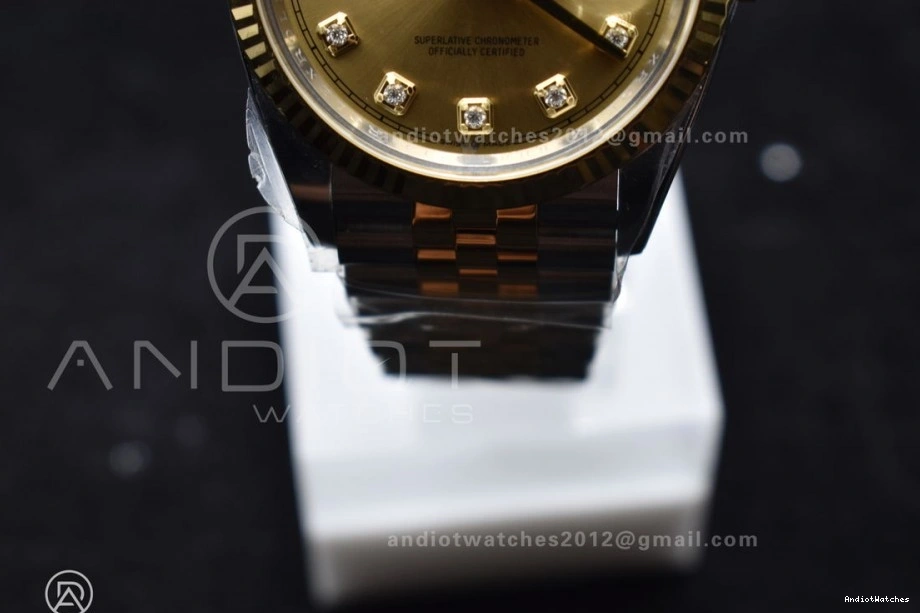 on Bracelet VR Jubilee 36 558 Diamonds Clean 904L Best YG 1:1 DateJust YG Dial Edition Versatile Steel 126233 SS 0306